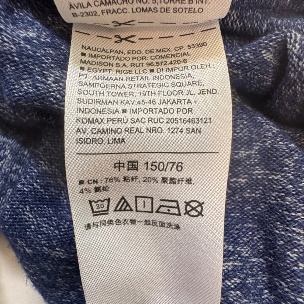 Old Navy Long Sleeve Top Girls XL 14 Blue New Keyhole Back A-Line Knit Shirt
